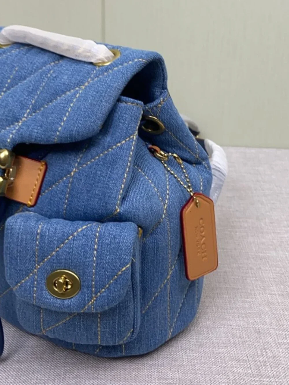 Coach denim antique
